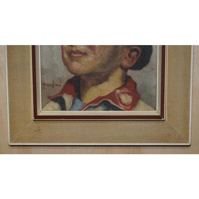Brandsma, Young Boy, 1930, Oil on Canvas, Framed For Sale - Image 4 of 18