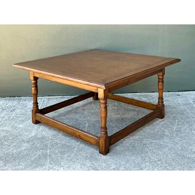 Late 20th Century Vintage Turned Wood Coffee Table For Sale - Image 5 of 12
