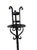 Spanish Revival Antique Wrought Iron Floor Candelabras - Holds One Pillar Candle - Set of 2 For Sale - Image 3 of 11