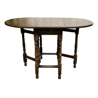 Vintage Oak Gateleg Table, 1950s For Sale