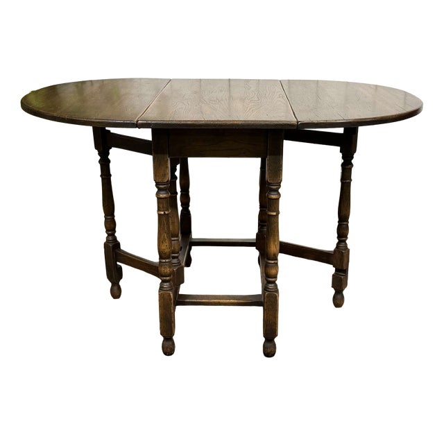 Vintage Oak Gateleg Table, 1950s For Sale