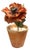 Vintage Potted Tole Red Poppy Flower / Floral Arrangement by Artist Helen Hornberger in an Antique Terracotta Pot For Sale