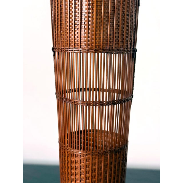 Japanese Woven Bamboo Ikebana Basket by Jin Morigami For Sale - Image 15 of 15