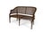 Elegant and distinctive, this Hollywood Regency-style settee features a beautifully crafted faux bamboo frame with an...