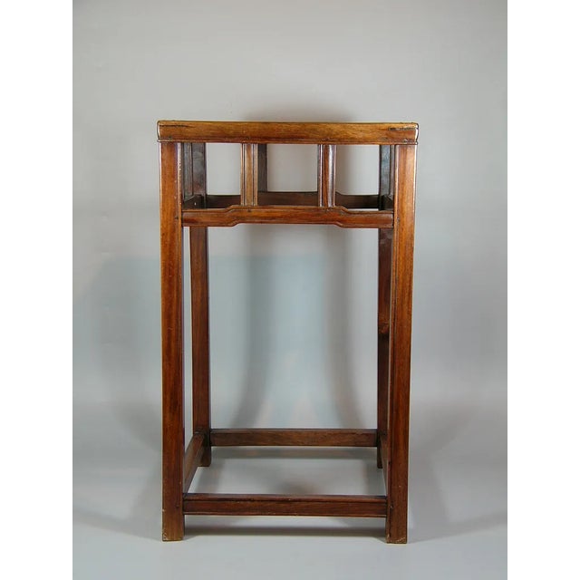 A rare Huanghuali-wood (黄花梨)*small incense stand or planter/flower stand (Huaji, 花几) with ice-plate edge (top), humpback...