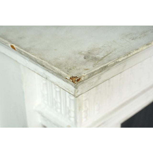 Antique Federal White Wooden Fireplace Mantel For Sale - Image 12 of 13