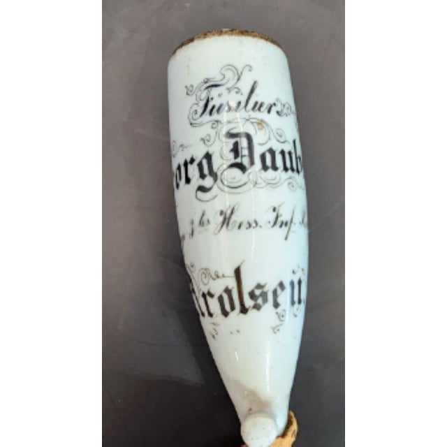 Incredible Antique Porcelain Pipe Bowl W/ Rare Soldier's Name and Company For Sale - Image 6 of 11