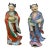 Famille Rose Porcelain Deity Figurines, Set of Two For Sale