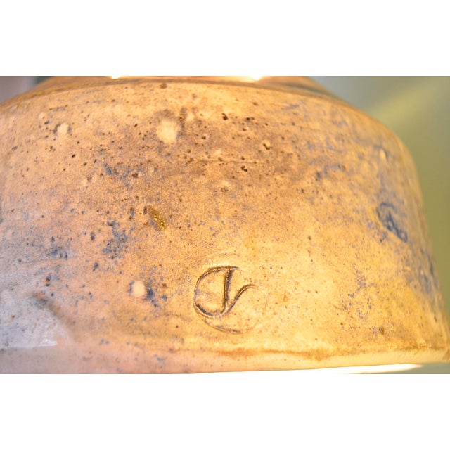 Gray Brutalist German Studio Ceramic Lamp, 1970s For Sale - Image 8 of 16