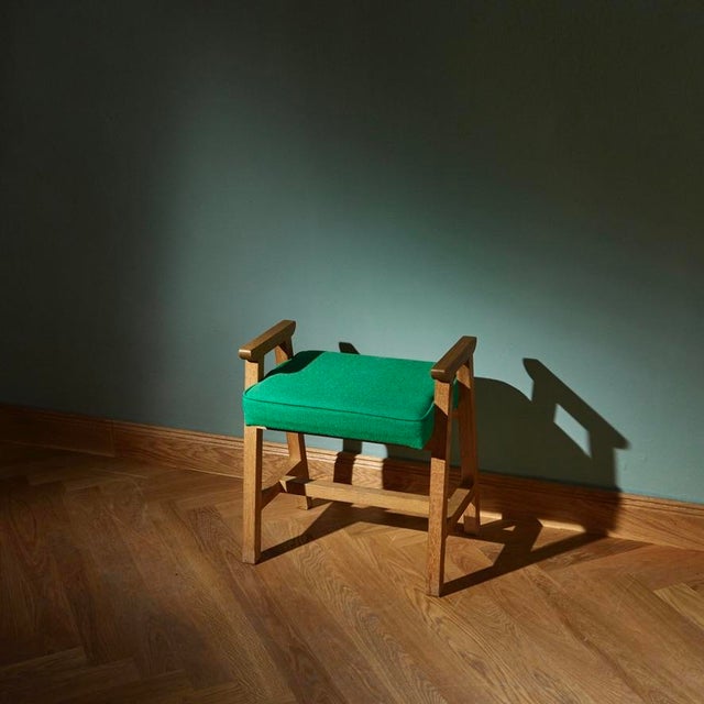 Mid-Century Modern Oak Stool by Guillerme & Chambron for Votre Maison, 1960s For Sale - Image 6 of 8