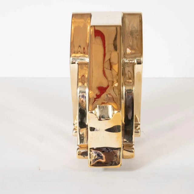 2000s Modernist Solid Brass Bear Sculpture For Sale In New York - Image 6 of 9