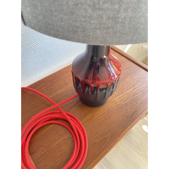 Mid-Century Modern Danish Ceramic Table Lamp by Ernst Nielsen for Ernst Faxe Keramik, Late 1960s For Sale - Image 3 of 9
