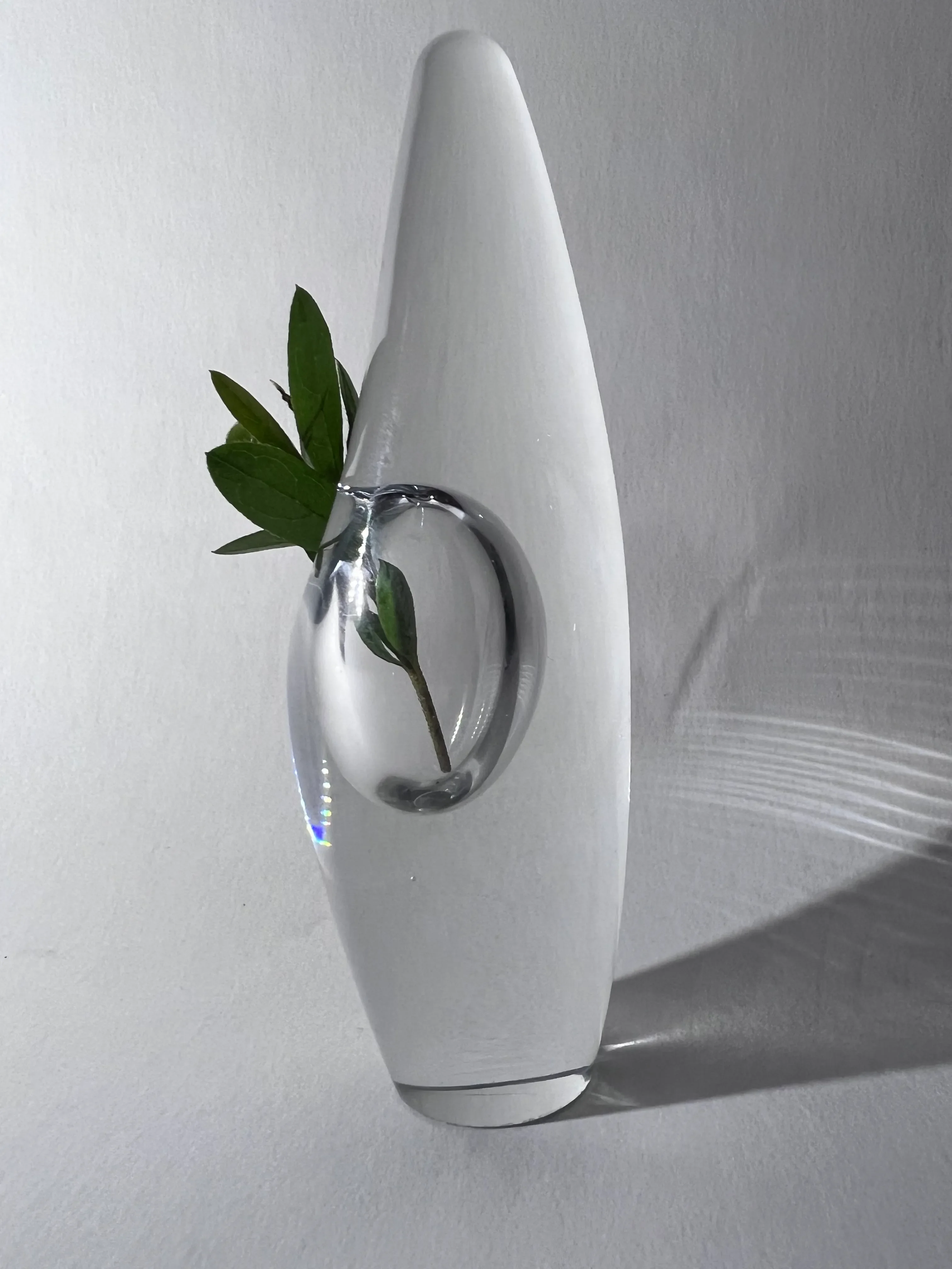 Signed Timo Sarpaneva for Iittala Orkidea (Orchid) Art Glass Vase