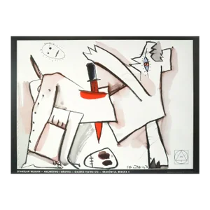 2000 Polish Exhibition Poster, Stanislaw Wejman at the Galeria Teatru Stu