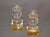 Modern Clear & Gold Turned Acrylic Candle Holders, Candlesticks, Pair For Sale - Image 4 of 13