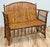 Mid 20th Century Vintage Scorched Bamboo Settee Bench For Sale - Image 5 of 9