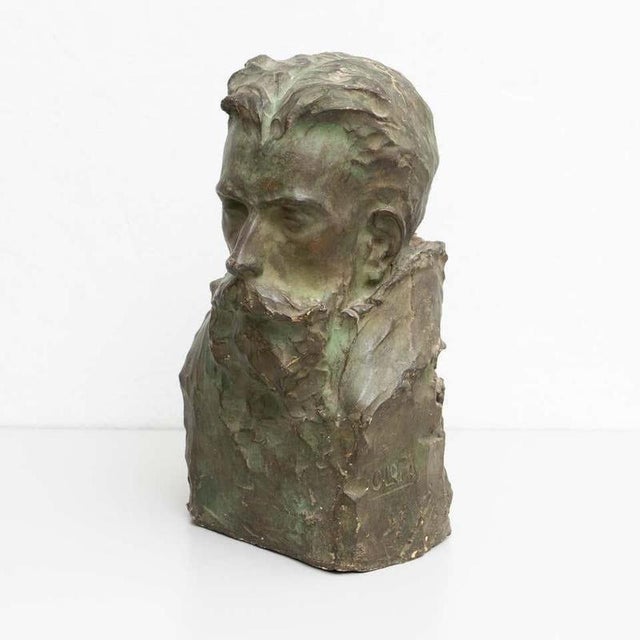 Sculpture Materials Vintage Plaster Bust Sculpture by Miquel Blay, Spain, 1930s For Sale - Image 7 of 14