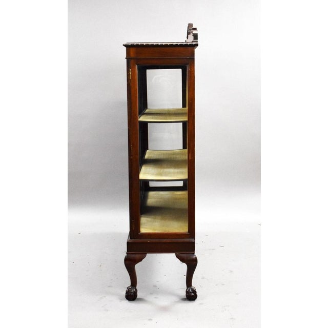 Wood Edwardian Mahogany Display Cabinet, 1910s For Sale - Image 7 of 9