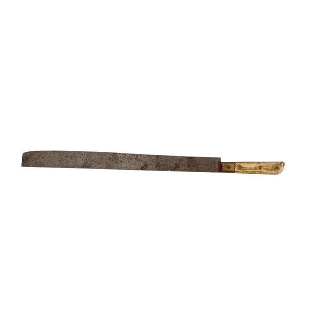 Folk Art Unknown, Antique Miller's Judaica Jewish Kosher Ritual Large Chalef Knife Millers For Sale - Image 3 of 10