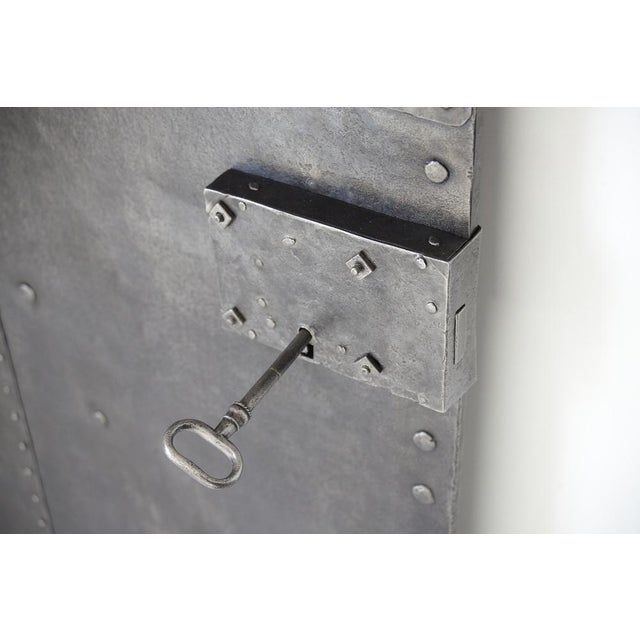 Black Antique Iron Plate Door, 1800s For Sale - Image 8 of 18
