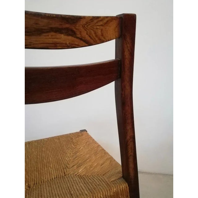 Scandinavian Style Rosewood and Straw Chairs, Set of 4 For Sale - Image 18 of 18