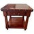 A rustic wooden farmhouse style end table featuring a beautiful parquet-pattern wood veneer top, a signature decorative...