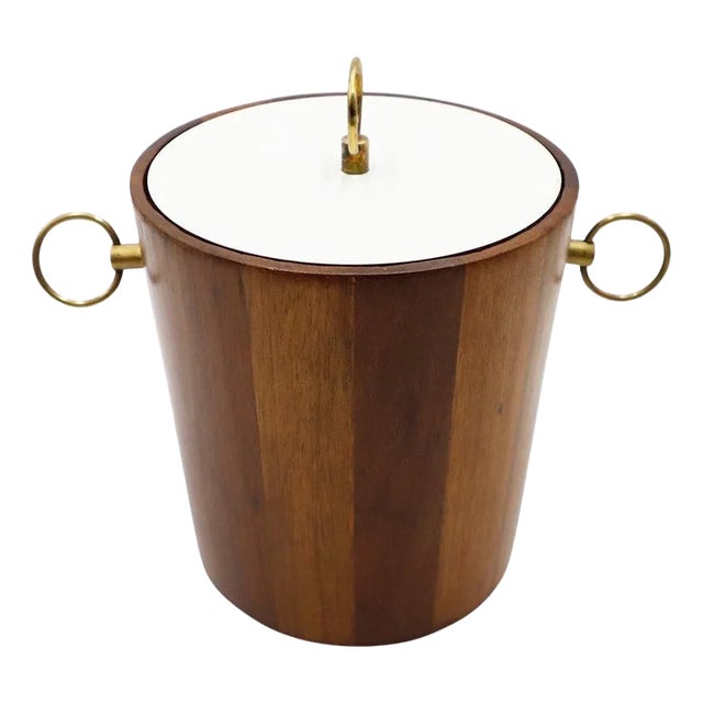 Mid-Century Mexican Modern Ice Bucket Made in Tropical Woods For Sale