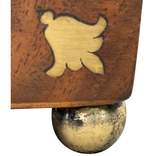 Early 19th Century Regency Brass Inlaid Mahogany Tea Caddy, 1815 For Sale - Image 5 of 13