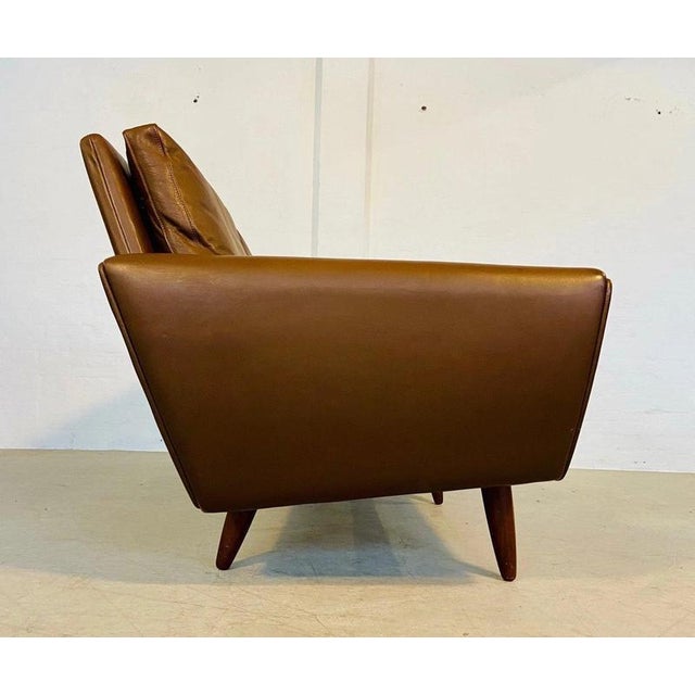 Vintage Danish Brown Leather 4-Seater Sofa by G. Thams for Vejen Polstermöbelfabrik, 1960 For Sale - Image 17 of 18