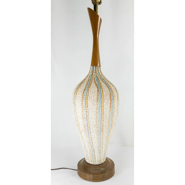 1960s 1960s Vintage Mid-Century Modern Ceramic Table Lamp For Sale - Image 5 of 11