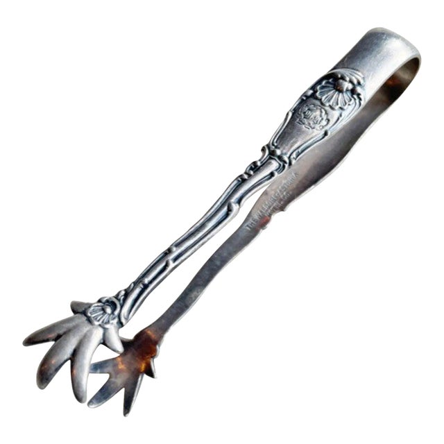Antique Silver Plated Tongs From the Waldorf Astoria For Sale