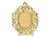 Early 20th century French brass picture frame with elaborate scrolling filigree and shell crest decoration. Substantial in...