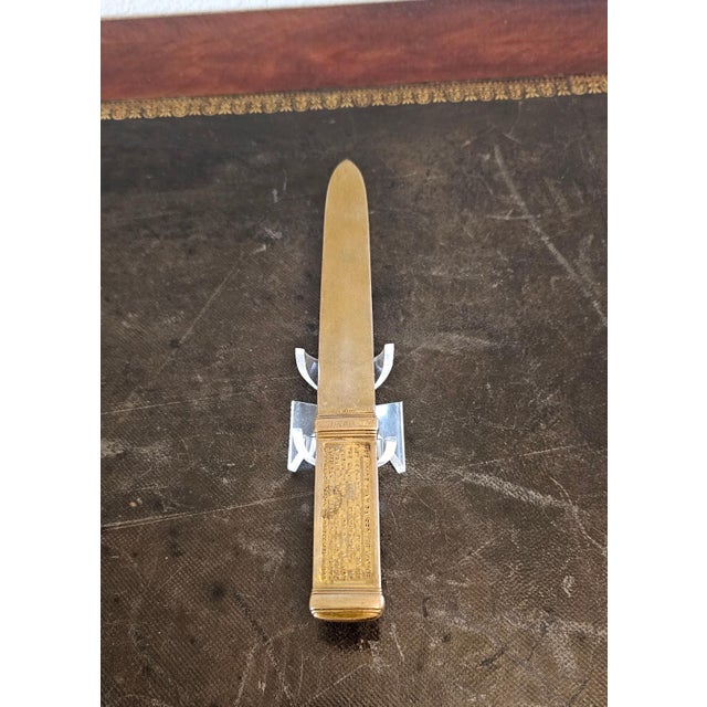 Art Deco Tiffany & Co Waldorf Astoria American Uss Maine Antique Bronze Letter Opener For Sale - Image 3 of 12