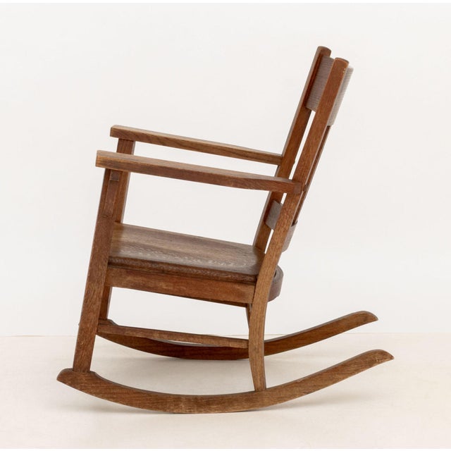 Arts and Crafts Oak Rocking Chair For Sale In New York - Image 6 of 8