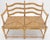 Rush Seat Ladder Back Carved Maple Country Style Loveseat Sofa Bench For Sale - Image 6 of 12