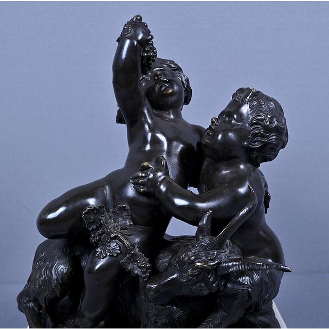 After Clodion, The Childhood of Bacchus, Late 19th Century, Bronze For Sale - Image 6 of 18