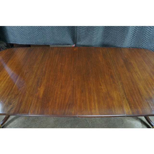 Vintage Harden Furniture Solid Cherry English Regency Duncan Phyfe Dining Table For Sale - Image 18 of 18
