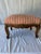 French Early 20th Century French-Style Carved Wood Upholstered Footstool For Sale - Image 3 of 6