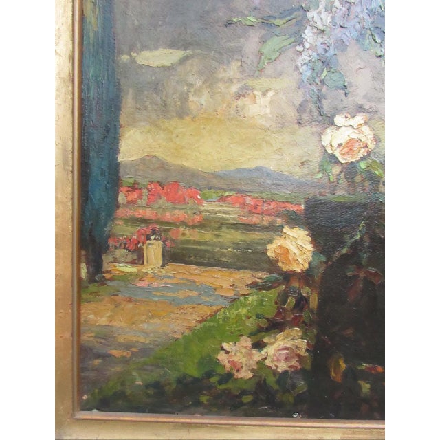 Yellow 1920s Still Life Floral and Cockatoo Painting, Attrib to Geoffrey Holt For Sale - Image 8 of 18