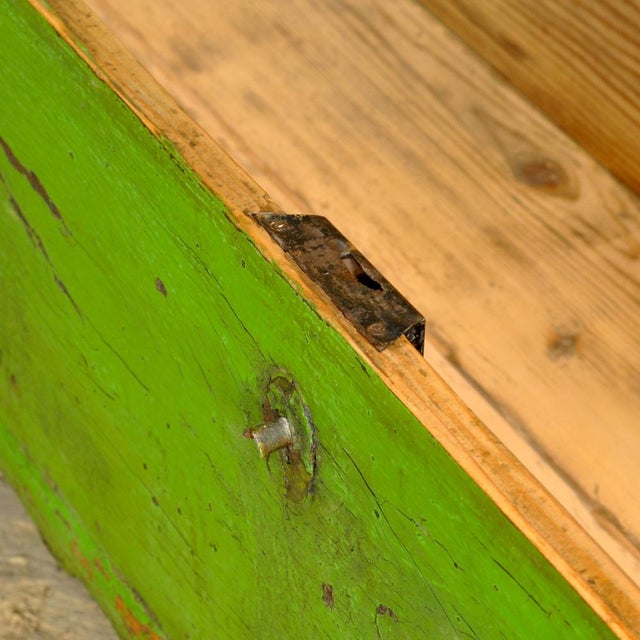 Wood Antique Pine Bench, 1920s For Sale - Image 7 of 18