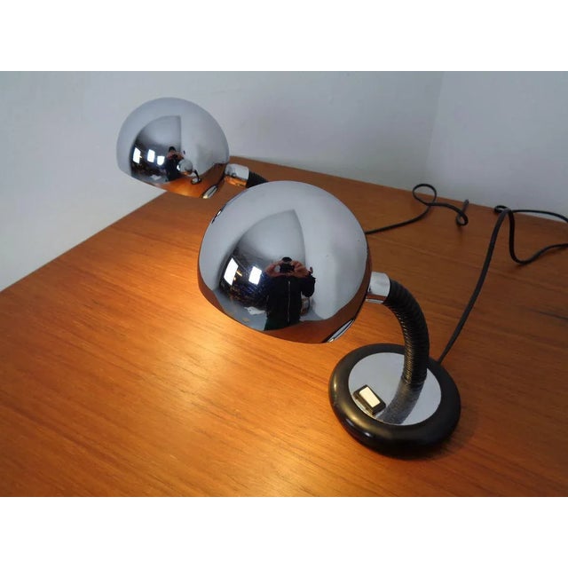 Few chrome table lamps from the 1960s. European Plug (up to 250V).The wiring of this item may be original and might need...