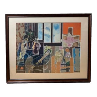 Late 20th Century “The Studio” Reproduction Print After Cubist Painter Georges Braque For Sale