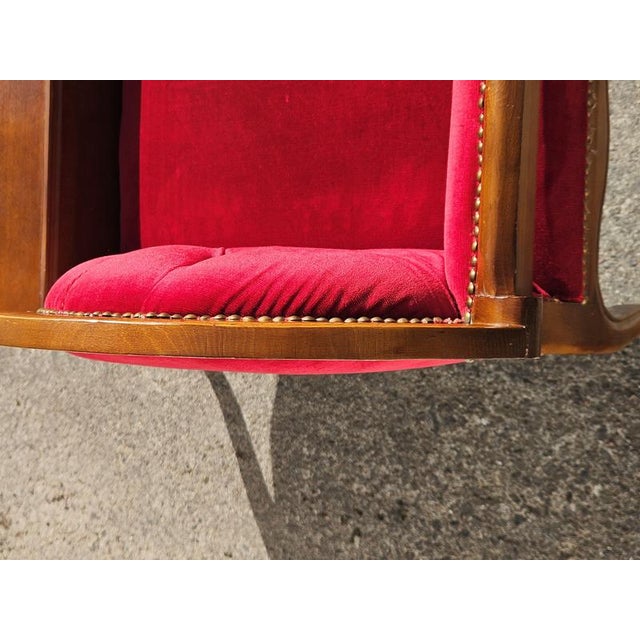 French Telephone Bench in Red, 1970s For Sale - Image 14 of 17