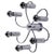 This stunning pair of vintage Mid-Century Modern "Sputnik" flush-mount lamps or wall lamps set of two pieces was crafted...