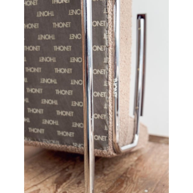 Set of Model 411 Cantilever Lounge Chair and Ottoman from Thonet, Germany, 2000s For Sale - Image 15 of 18