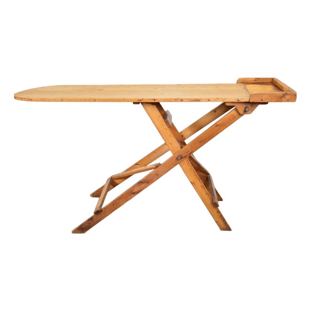 Antique Wooden Folding Ironing Board, 1920s For Sale