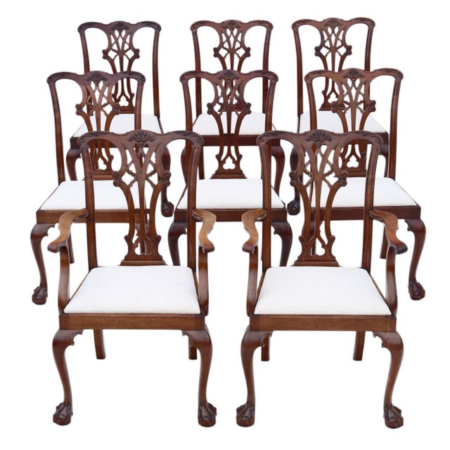 Georgian Revival Mahogany Dining Chairs, 1910, Set of 8 For Sale - Image 13 of 13