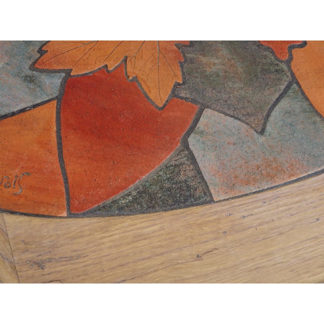 Vintage Coffee Table in Oak and Ceramic by Barrois for Vallauris, 1950s For Sale - Image 17 of 18