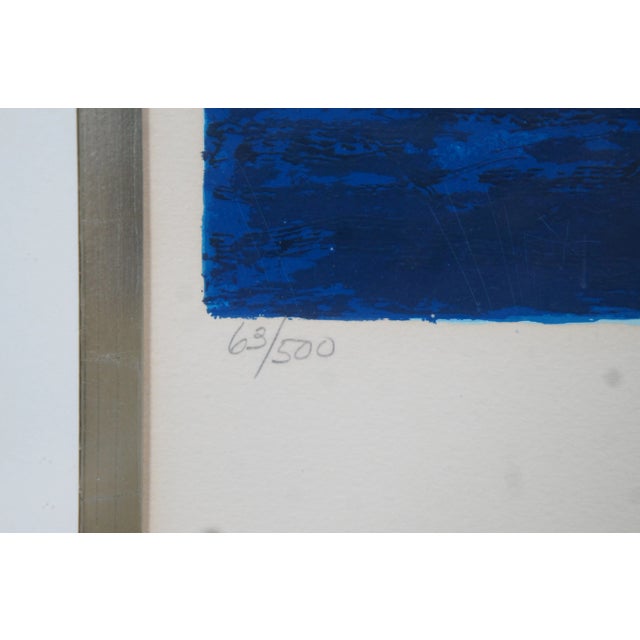 Printmaking Materials 1977 Wayland Moore Americas Champion Sailboat Serigraph, Framed For Sale - Image 7 of 13