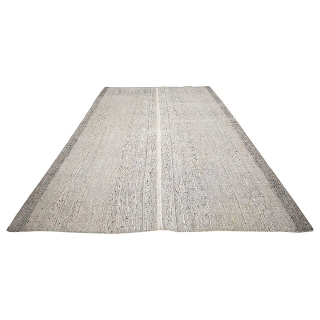 Handwoven vintage modern kilim rug from Adana region of Turkey. Approximately 55-65 years old. In very good condition.